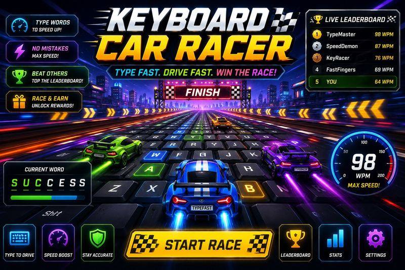 Keyboard Car Racer